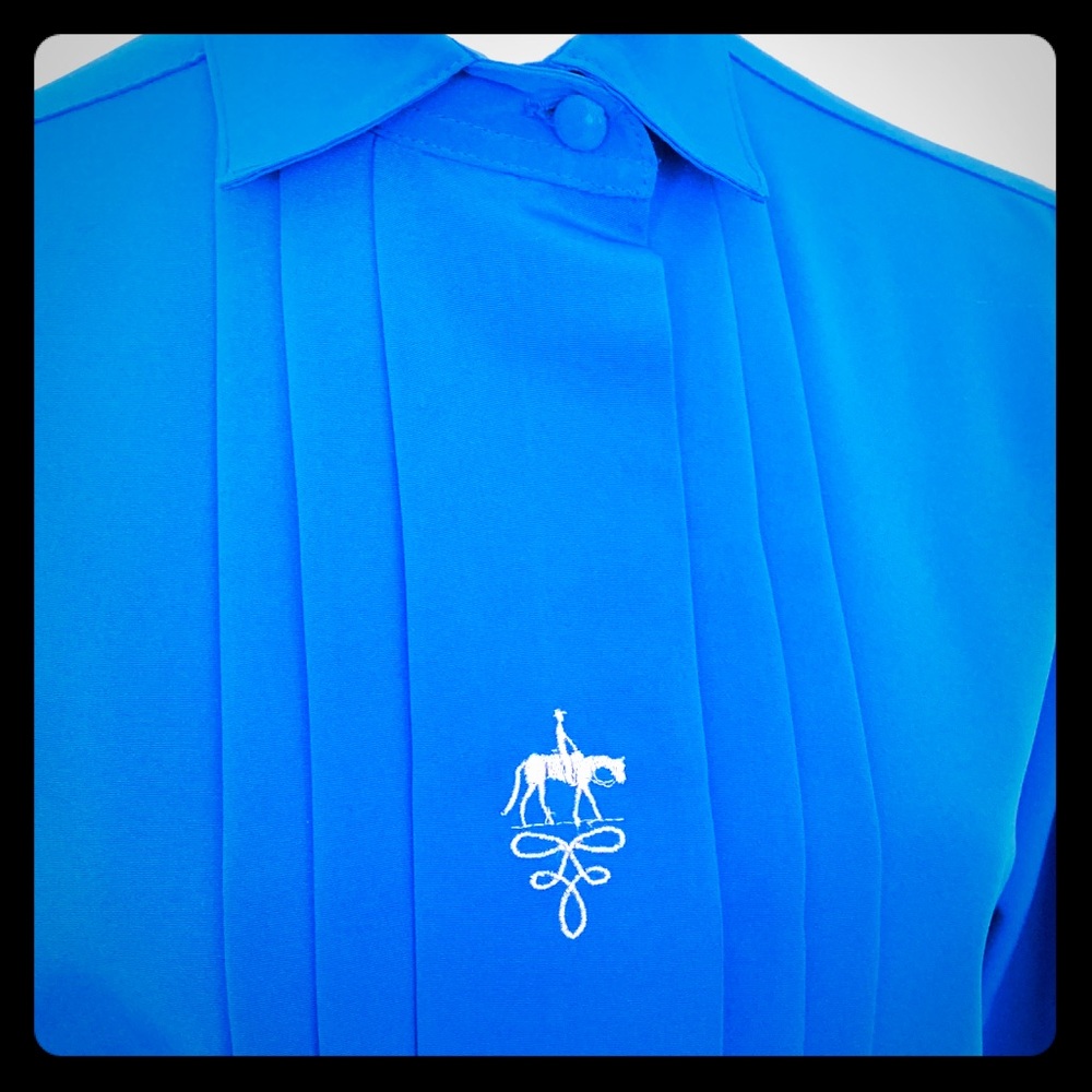 Horse Show Blouse! Western Pleasure Blue Shirt